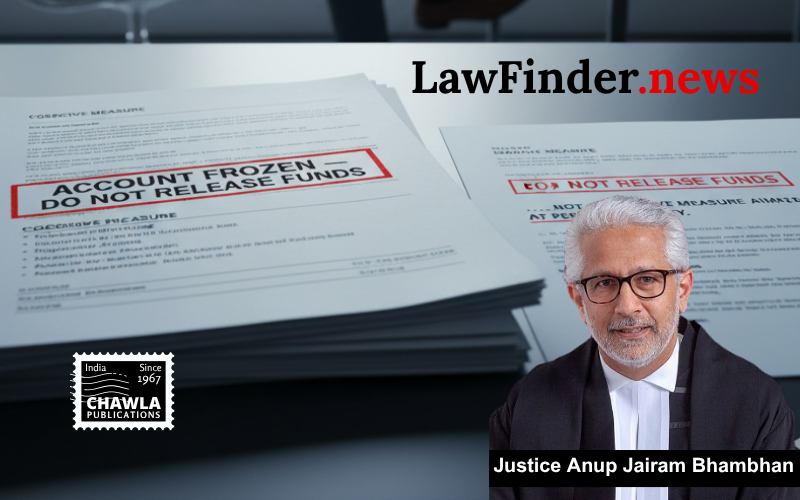 Freezing of bank accounts is not a "coercive measure" aimed at personal liberty