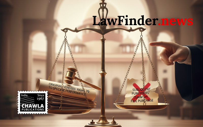 Supreme Court Upholds Original Vendees' Right to Specific Performance, Rejects Subsequent Purchasers' Claim of Bona Fide Purchase