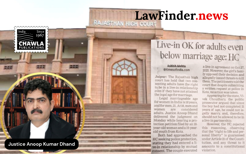 Rajasthan High Court Upholds Right to Live-in Relationships