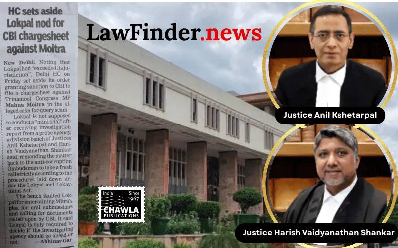 Delhi High Court Quashes Lokpal's Sanction Order Against Mahua Moitra