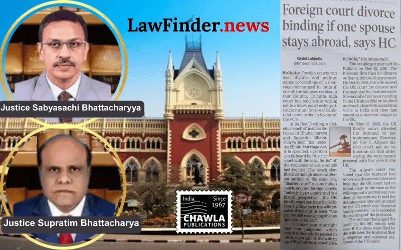 Calcutta High Court Sets Aside Anti-Suit Injunction Against UK Divorce Proceedings