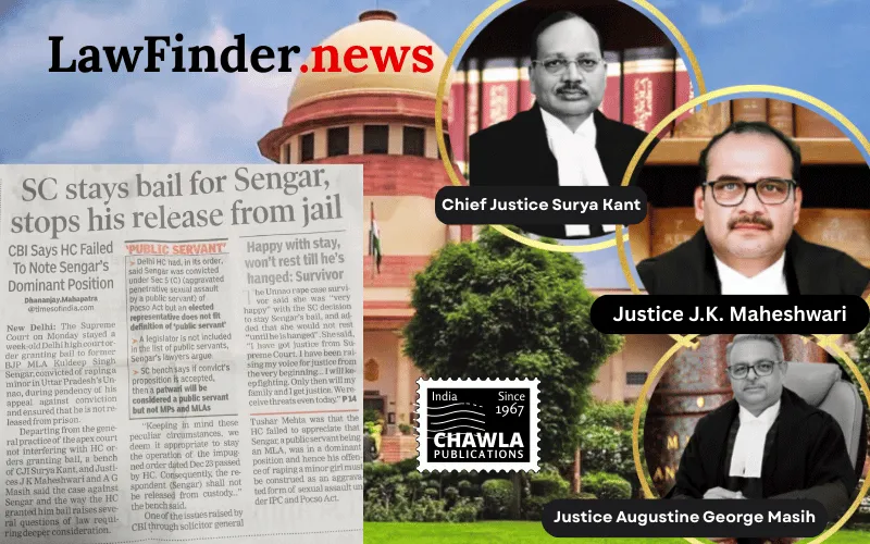 Unnao rape case: SC stays Delhi HC order suspending Sengar's life sentence