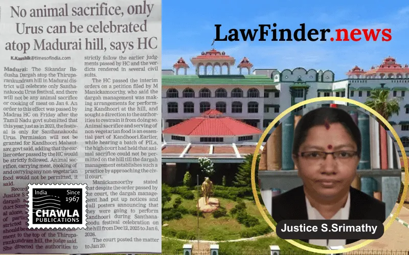 Madras High Court Restricts Kandhoori Festival on Thiruparankundram Hill