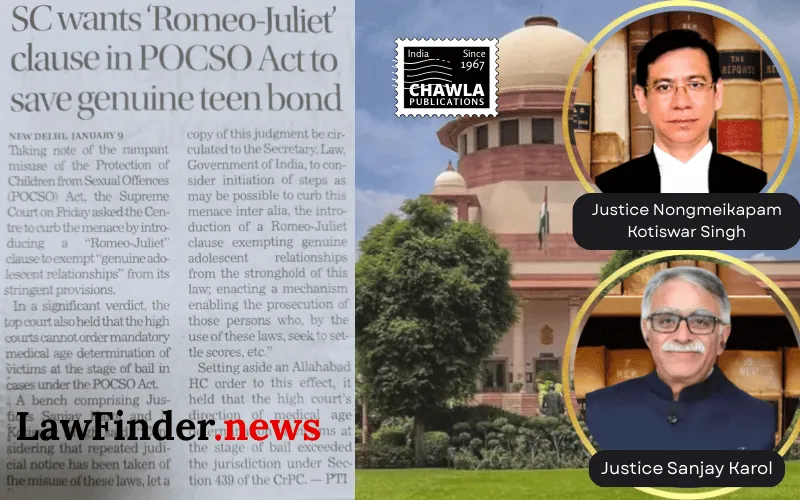 SC asks Centre to introduce Romeo-Juliet clause in POCSO to save genuine teen relationships