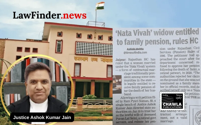 Rajasthan High Court Upholds 'Nata Vivah' for Pension Claims