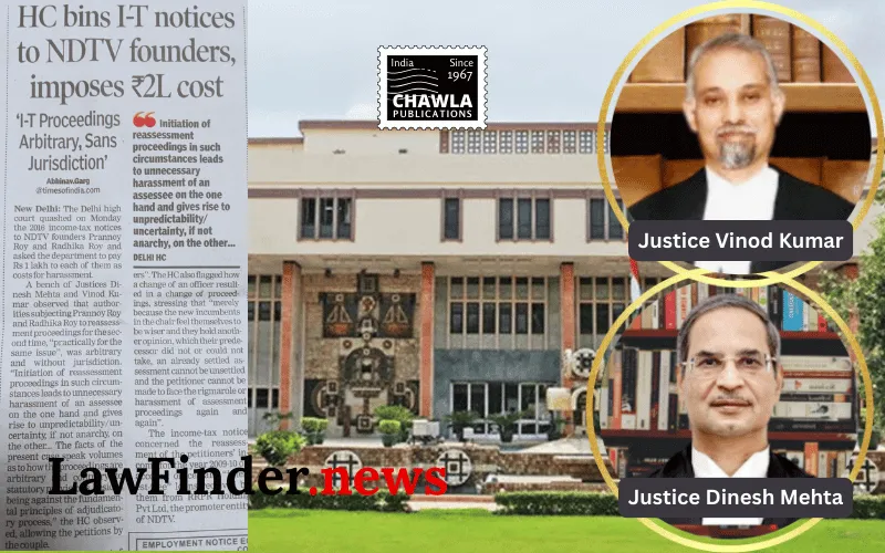 Delhi High Court Quashes Reassessment Proceedings Against Radhika Roy, Imposes Costs on Tax Department