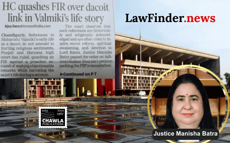 Punjab and Haryana High Court Quashes FIR Against Religious Preacher