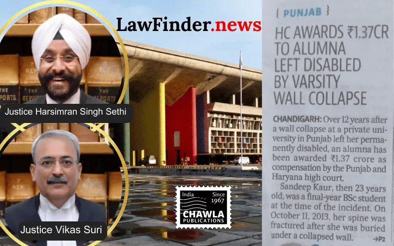 Punjab and Haryana High Court Awards Over Rs. 1.37 Crore in Compensation to Student for 100 percent Disability