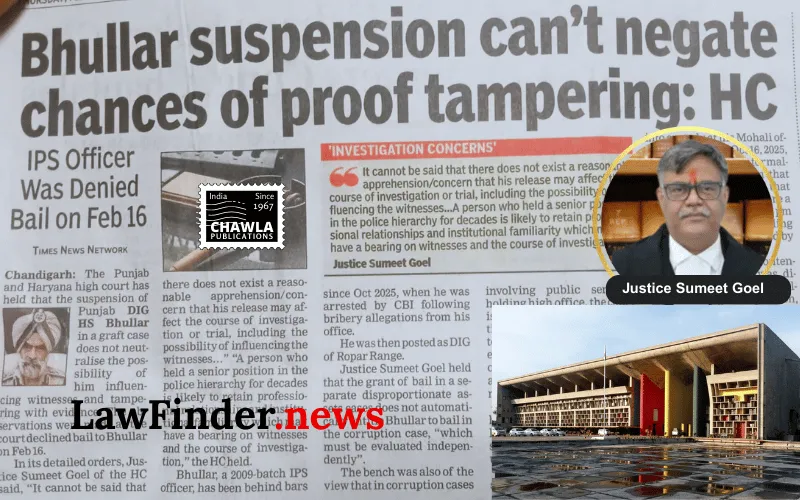 Punjab and Haryana High Court Denies Bail to Senior Officer in High-Profile Corruption Case