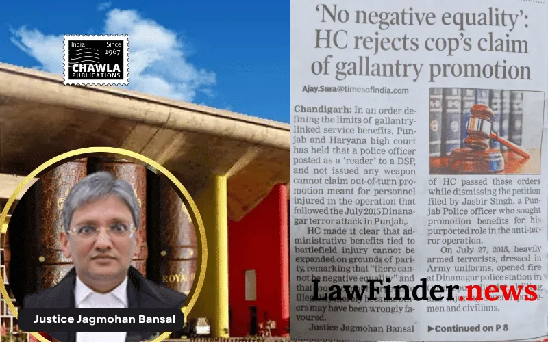 Punjab and Haryana High Court Upholds Policy on Service Benefits for Counter-Terrorism Actions