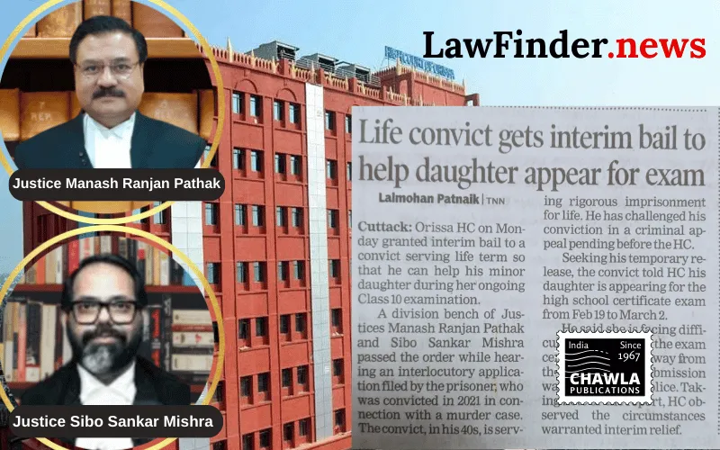 Orissa High Court Grants Interim Bail to Life Convict for Daughter's Exam