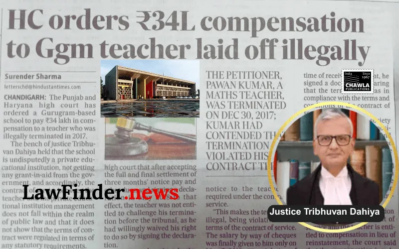 Punjab and Haryana High Court Awards Compensation for Wrongful Termination