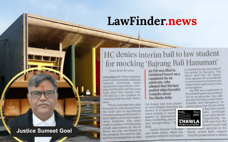 Punjab and Haryana High Court Denies Anticipatory Bail to Harvans Rai in Case of Religious Sentiment Outrage