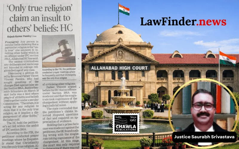 Allahabad High Court Dismisses Application to Quash Chargesheet Against Rev. Fr. Vineet Vincent Pereira