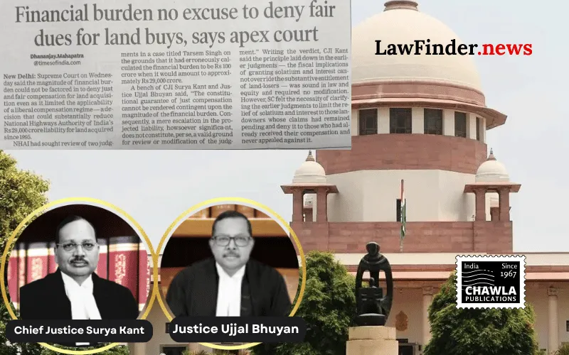 Supreme Court Clarifies Compensation Framework for National Highway Land Acquisition