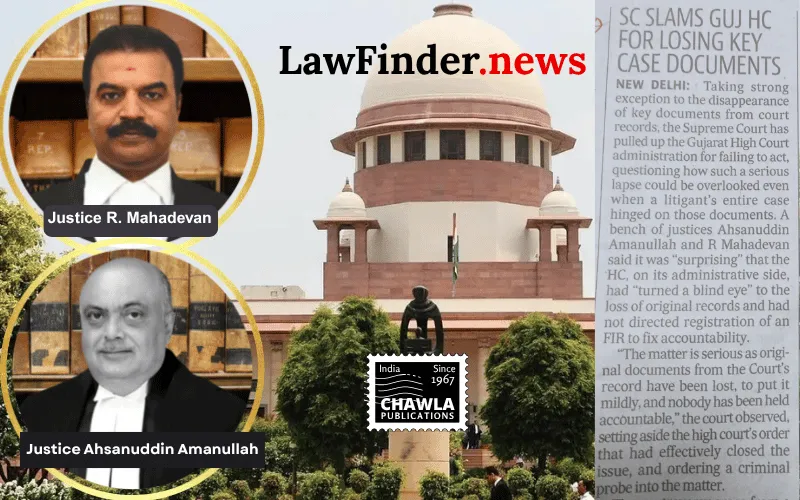 Supreme Court Orders FIR in Missing Court Documents Case