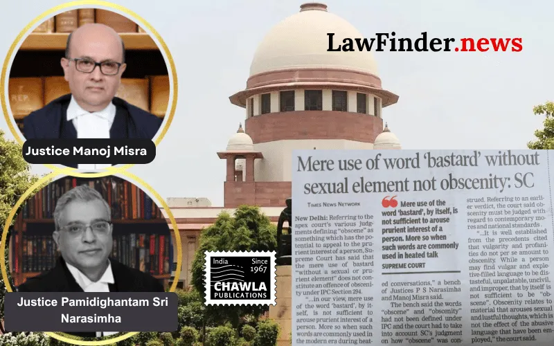 Use of the word "bastard" i does not amount to "obscenity"