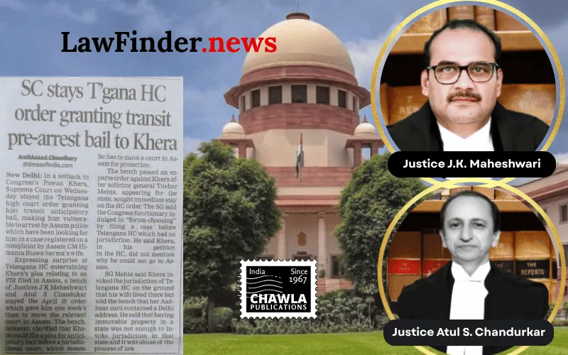 Supreme Court Stays Transit Bail Over Fabricated Document Allegations