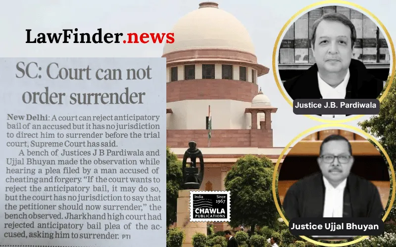 Anticipatory bail cannot be sought in cases arising from private complaints unless there is a non-bailable warrant