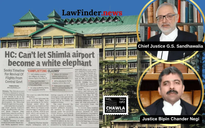 Himachal Pradesh High Court Intervenes in Shimla Airport Connectivity Issue