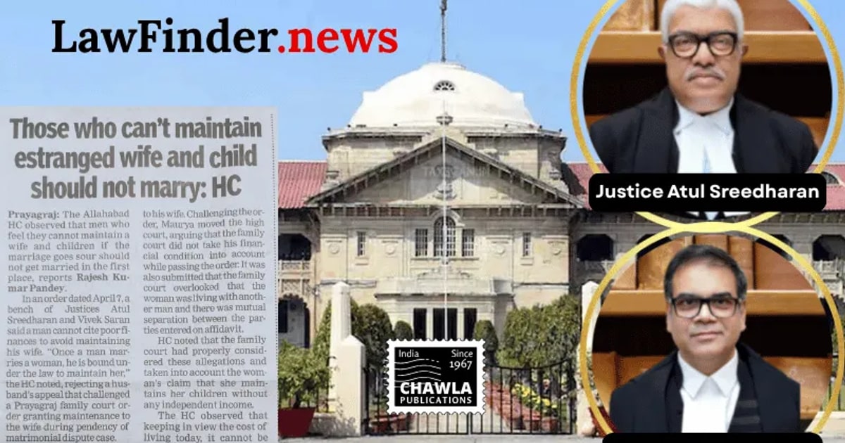 Allahabad High Court Upholds Maintenance Order, Emphasizes Husband's ...