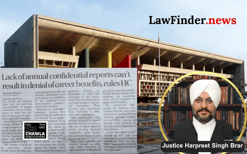 Punjab and Haryana High Court Upholds ACP Benefits for Employees Denied Due to Missing ACRs
