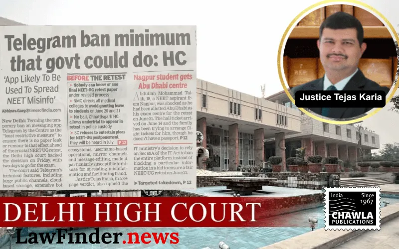 Delhi High Court Upholds Temporary Blocking of Telegram Amid NEET UG 2026 Examination Fraud Concerns