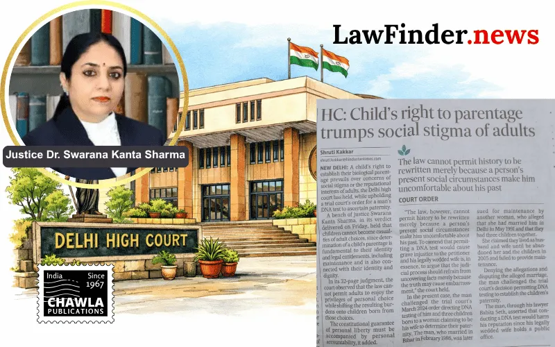 Delhi High Court Upholds DNA Test Order in Paternity Dispute