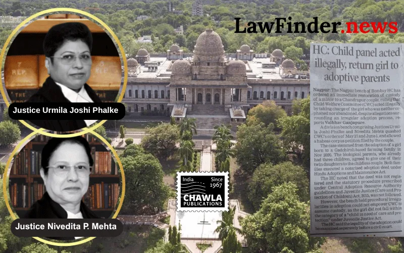 Bombay High Court Orders Return of Child to Adoptive Parents, Declares CWC's Custody Illegal
