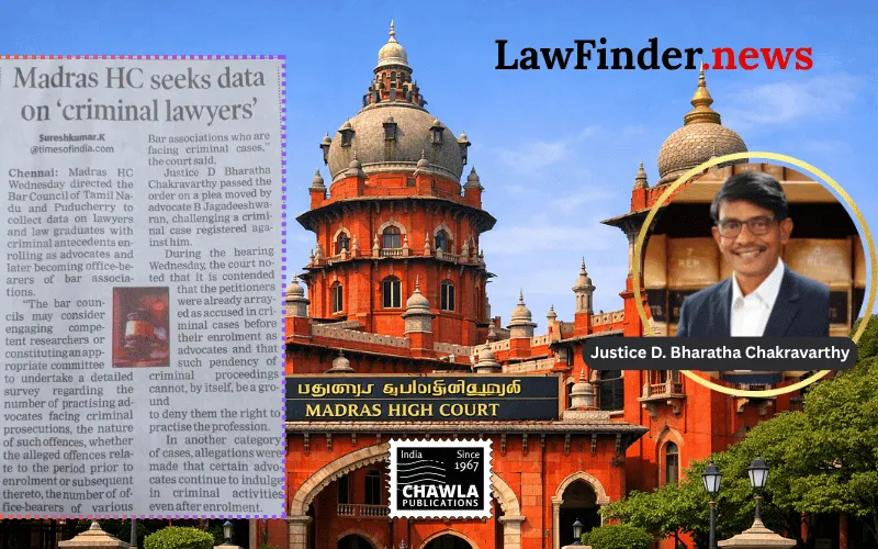 Madras High Court Raises Concerns Over Advocates Facing Criminal Charges, Urges Bar Councils to Frame Guidelines