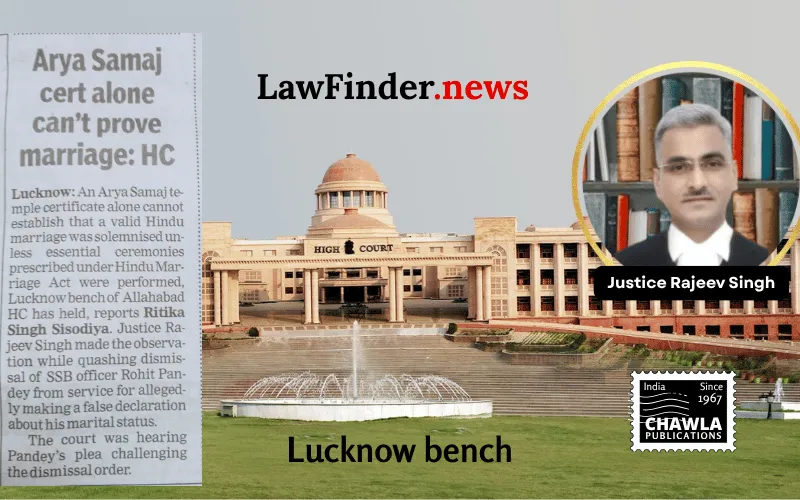 Allahabad High Court Quashes SSB Officer’s Removal Over Alleged False Marital Declaration