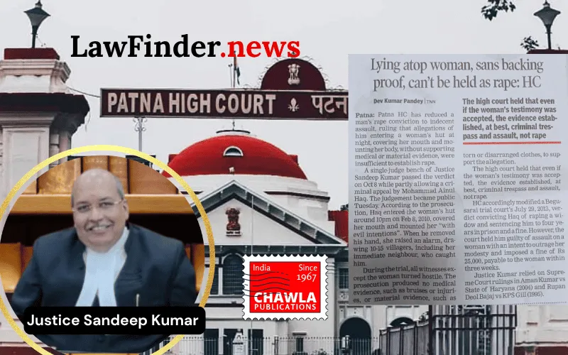 Patna High Court Convicts Accused for Outraging Modesty, Sets Aside Attempt to Rape Charge in Md. Ainul Haque Case